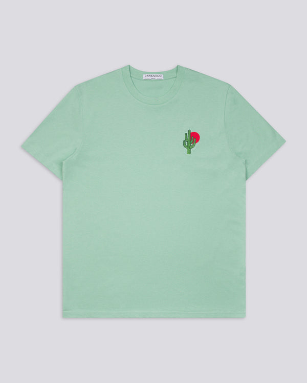 Cactus / Sun Embroidered Classic Organic T-Shirt