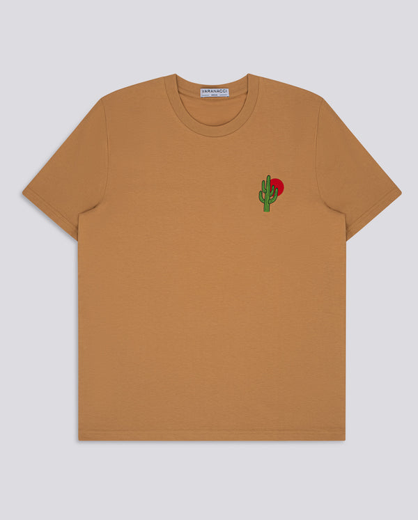 Cactus / Sun Embroidered Classic Organic T-Shirt