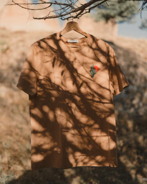 Cactus / Sun Embroidered Classic Organic T-Shirt