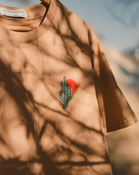 Cactus / Sun Embroidered Classic Organic T-Shirt