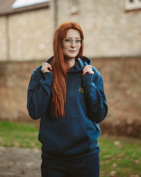 Candy Spider Embroidered Relaxed Organic Hoodie