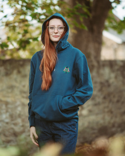 Candy Spider Embroidered Relaxed Organic Hoodie