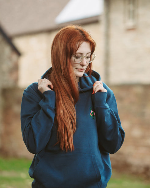 Candy Spider Embroidered Relaxed Organic Hoodie