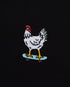 Chicken on a Skateboard Embroidered Classic Organic T-Shirt