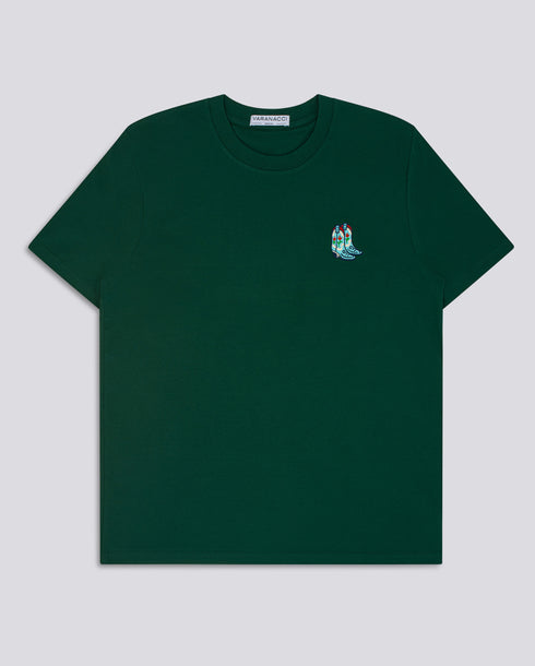 Cowboy Boots Embroidered Classic Organic T-Shirt