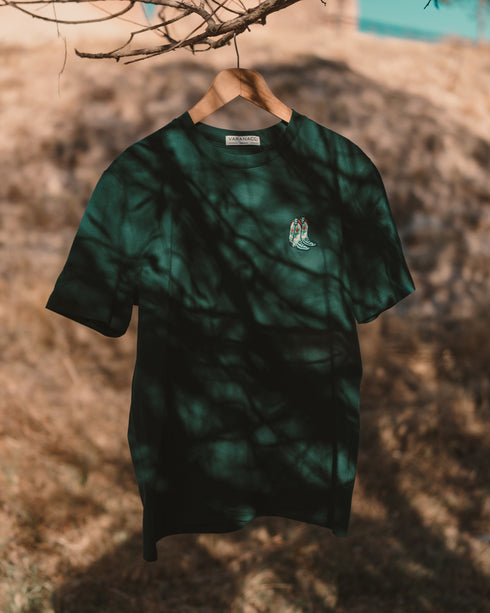 Cowboy Boots Embroidered Classic Organic T-Shirt