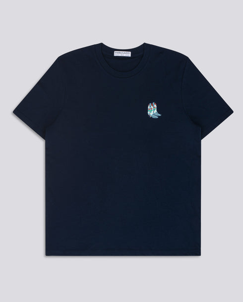 Cowboy Boots Embroidered Classic Organic T-Shirt