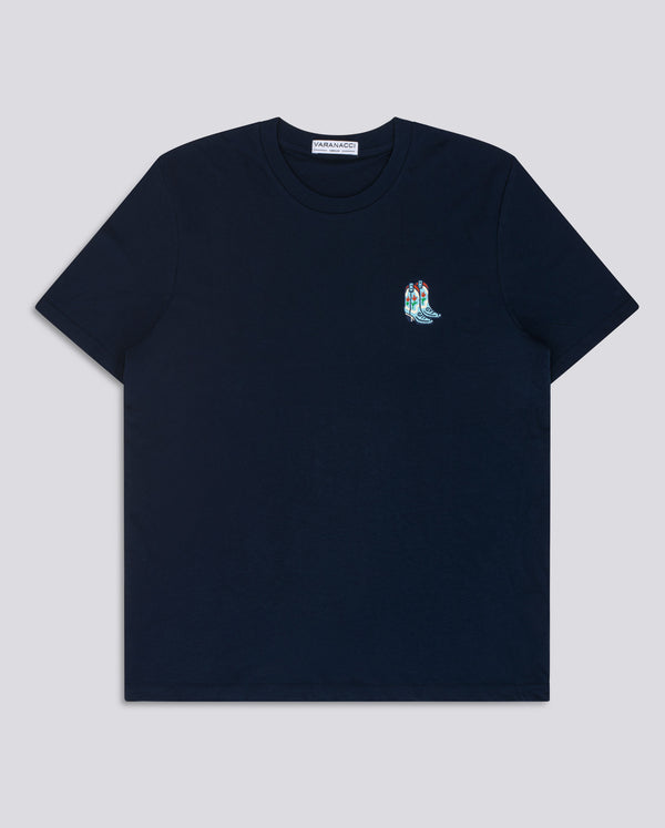 Cowboy Boots Embroidered Classic Organic T-Shirt
