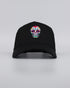Day of the Dead Skull Embroidered Trucker Cap - Black