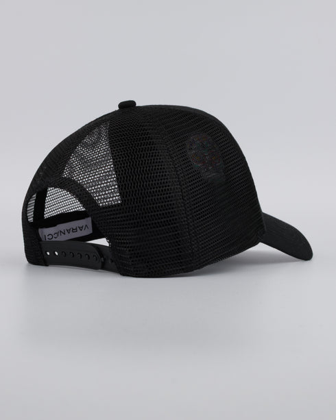 Day of the Dead Skull Embroidered Trucker Cap - Black