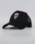 Day of the Dead Skull Embroidered Trucker Cap - Black