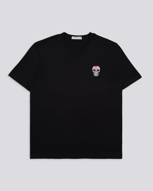 Day of the Dead Skull Embroidered Classic Organic T-Shirt