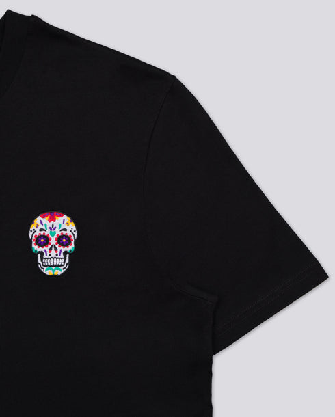 Day of the Dead Skull Embroidered Classic Organic T-Shirt
