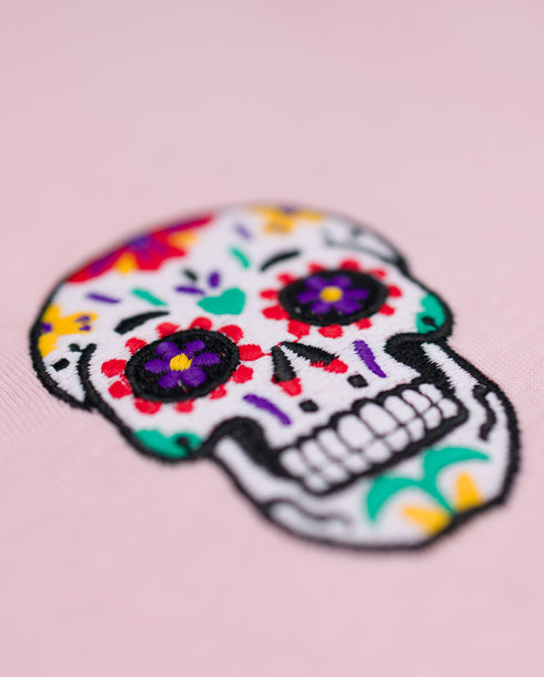 Day of the Dead Skull Embroidered Classic Organic T-Shirt