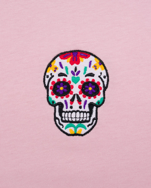 Day of the Dead Skull Embroidered Classic Organic T-Shirt