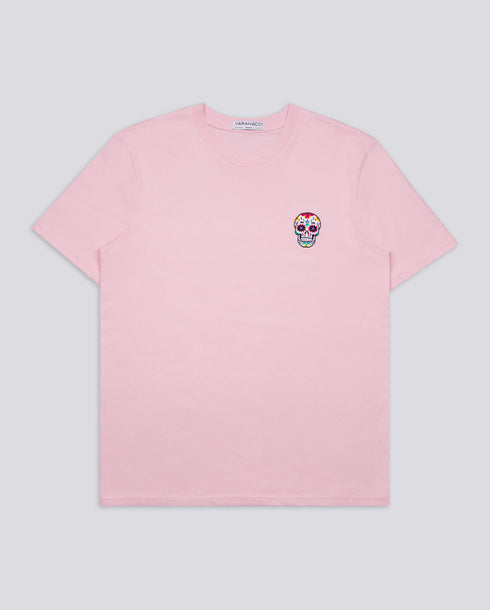 Day of the Dead Skull Embroidered Classic Organic T-Shirt