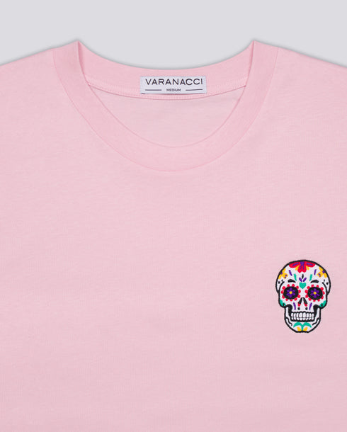 Day of the Dead Skull Embroidered Classic Organic T-Shirt