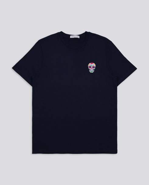Day of the Dead Skull Embroidered Classic Organic T-Shirt