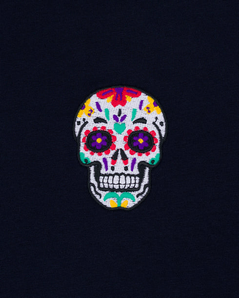 Day of the Dead Skull Embroidered Classic Organic T-Shirt