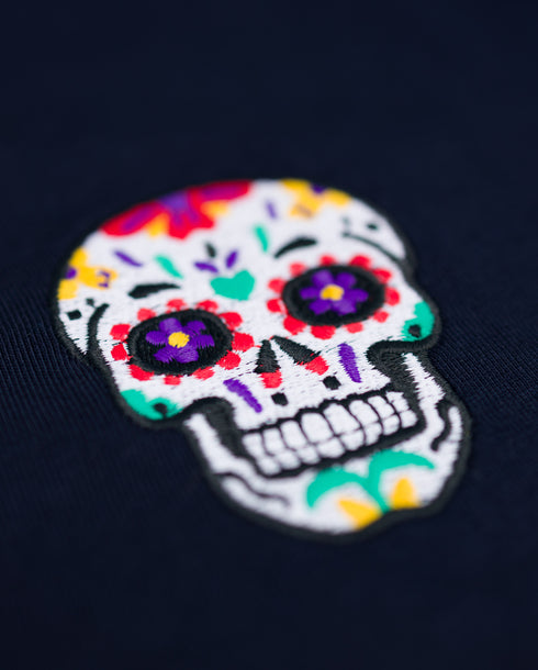 Day of the Dead Skull Embroidered Classic Organic T-Shirt