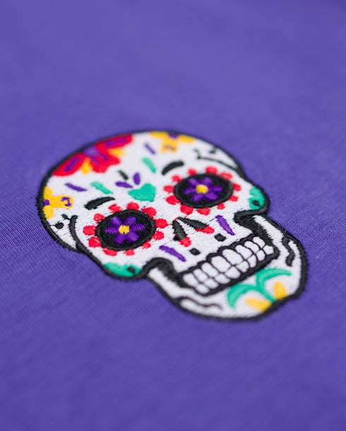 Day of the Dead Skull Embroidered Classic Organic T-Shirt