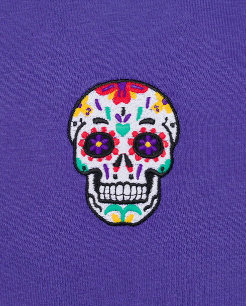 Day of the Dead Skull Embroidered Classic Organic T-Shirt