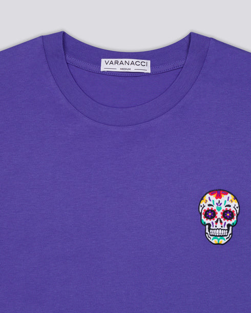 Day of the Dead Skull Embroidered Classic Organic T-Shirt