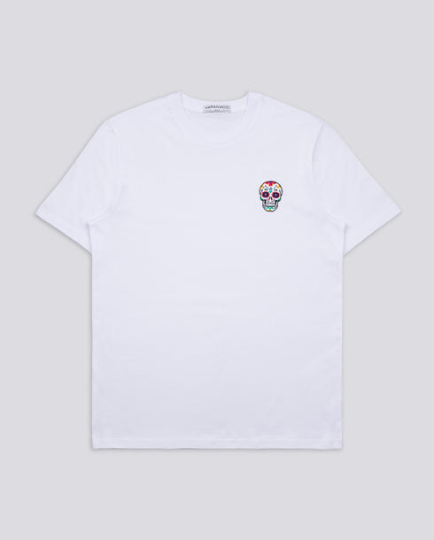 Day of the Dead Skull Embroidered Classic Organic T-Shirt