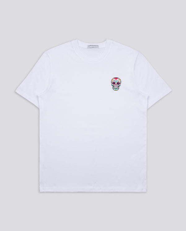Day of the Dead Skull Embroidered Classic Organic T-Shirt