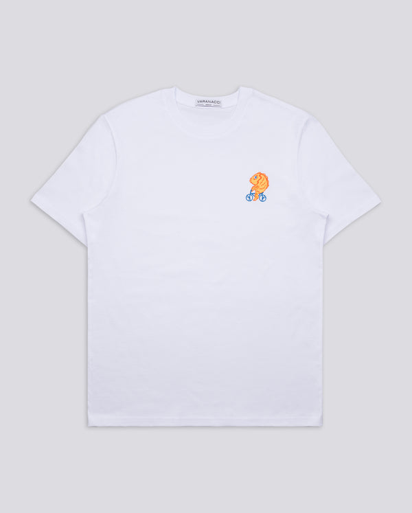 Fish on a Bike Embroidered Classic Organic T-Shirt