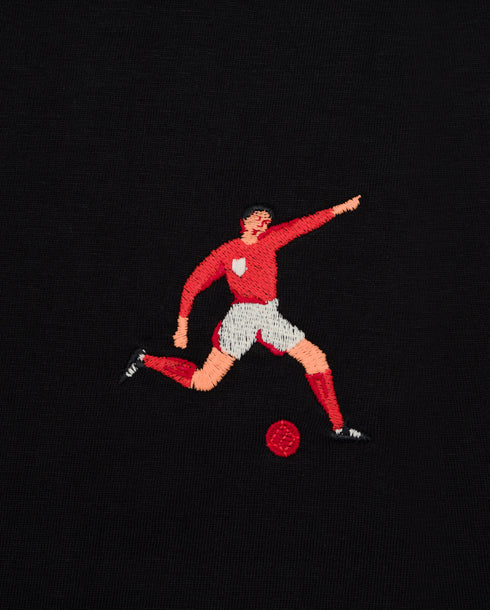 Footballer Embroidered Classic Organic T-Shirt
