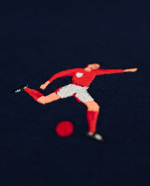 Footballer Embroidered Classic Organic T-Shirt