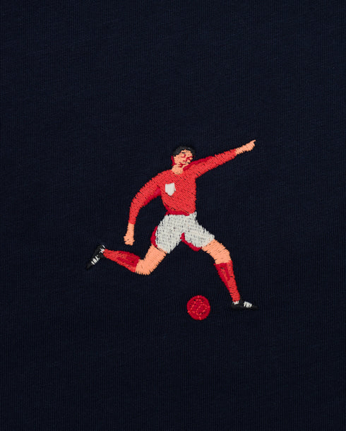Footballer Embroidered Classic Organic T-Shirt