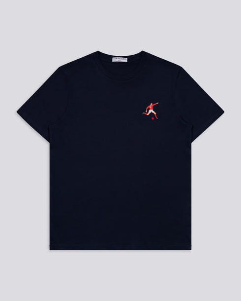Footballer Embroidered Classic Organic T-Shirt