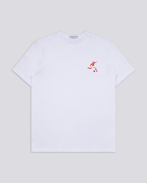 Footballer Embroidered Classic Organic T-Shirt