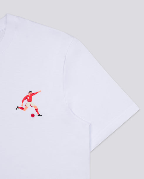Footballer Embroidered Classic Organic T-Shirt