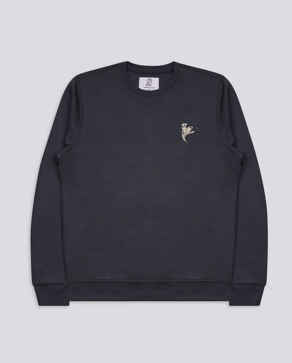 Ghoulish Ghost Embroidered Blended Organic Sweatshirt