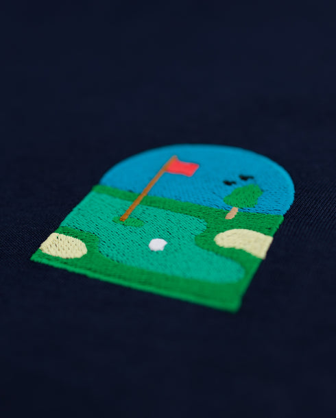 Golf Green Embroidered Classic Organic T-Shirt