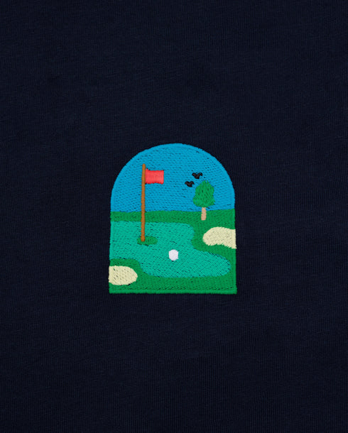 Golf Green Embroidered Classic Organic T-Shirt
