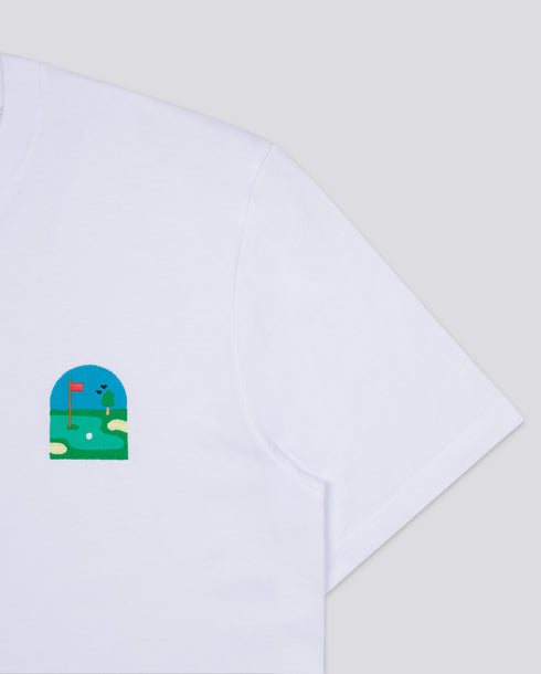 Golf Green Embroidered Classic Organic T-Shirt