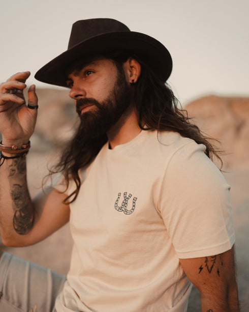 Horseshoe Embroidered Classic Organic T-Shirt