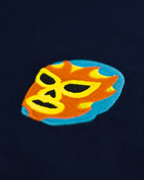 Luchador Mask Embroidered Classic Organic T-Shirt