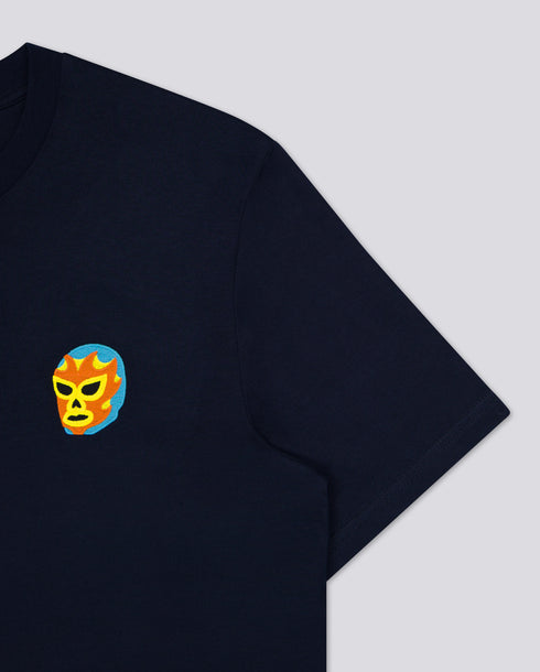 Luchador Mask Embroidered Classic Organic T-Shirt
