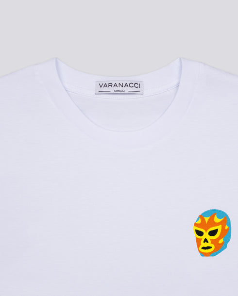 Luchador Mask Embroidered Classic Organic T-Shirt