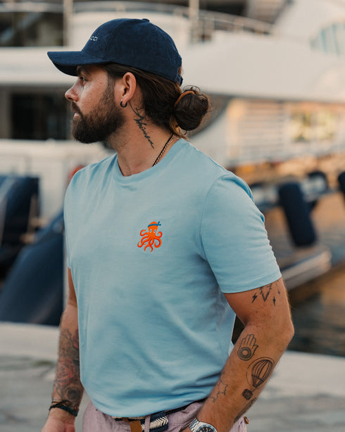Octopus Embroidered Classic Organic T-Shirt
