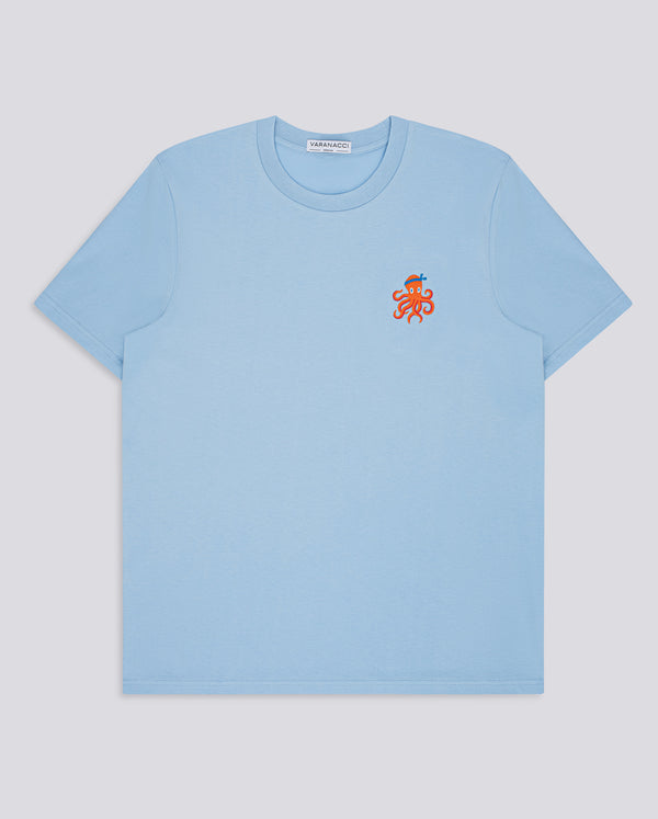 Octopus Embroidered Classic Organic T-Shirt