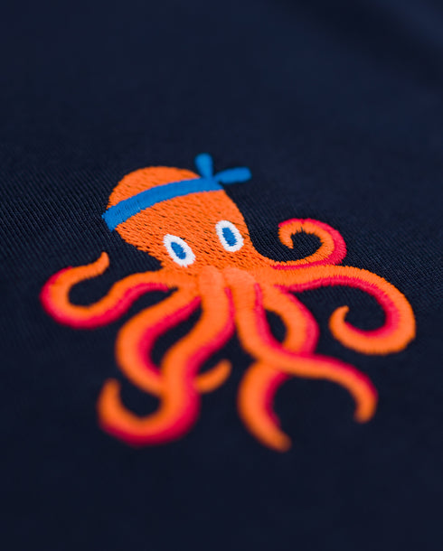 Octopus Embroidered Classic Organic T-Shirt