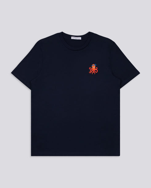 Octopus Embroidered Classic Organic T-Shirt