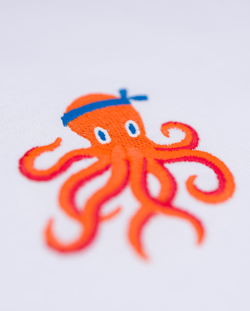 Octopus Embroidered Classic Organic T-Shirt