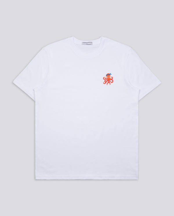 Octopus Embroidered Classic Organic T-Shirt